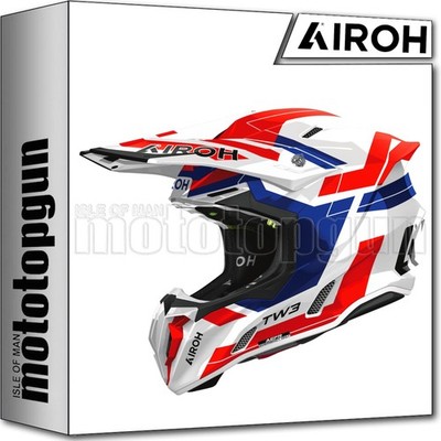 AIROH OFF-ROAD MOTORCYCLE HELMET TWIST 3 TW3DI18 DYNASTY BLUE RED GLOSS S