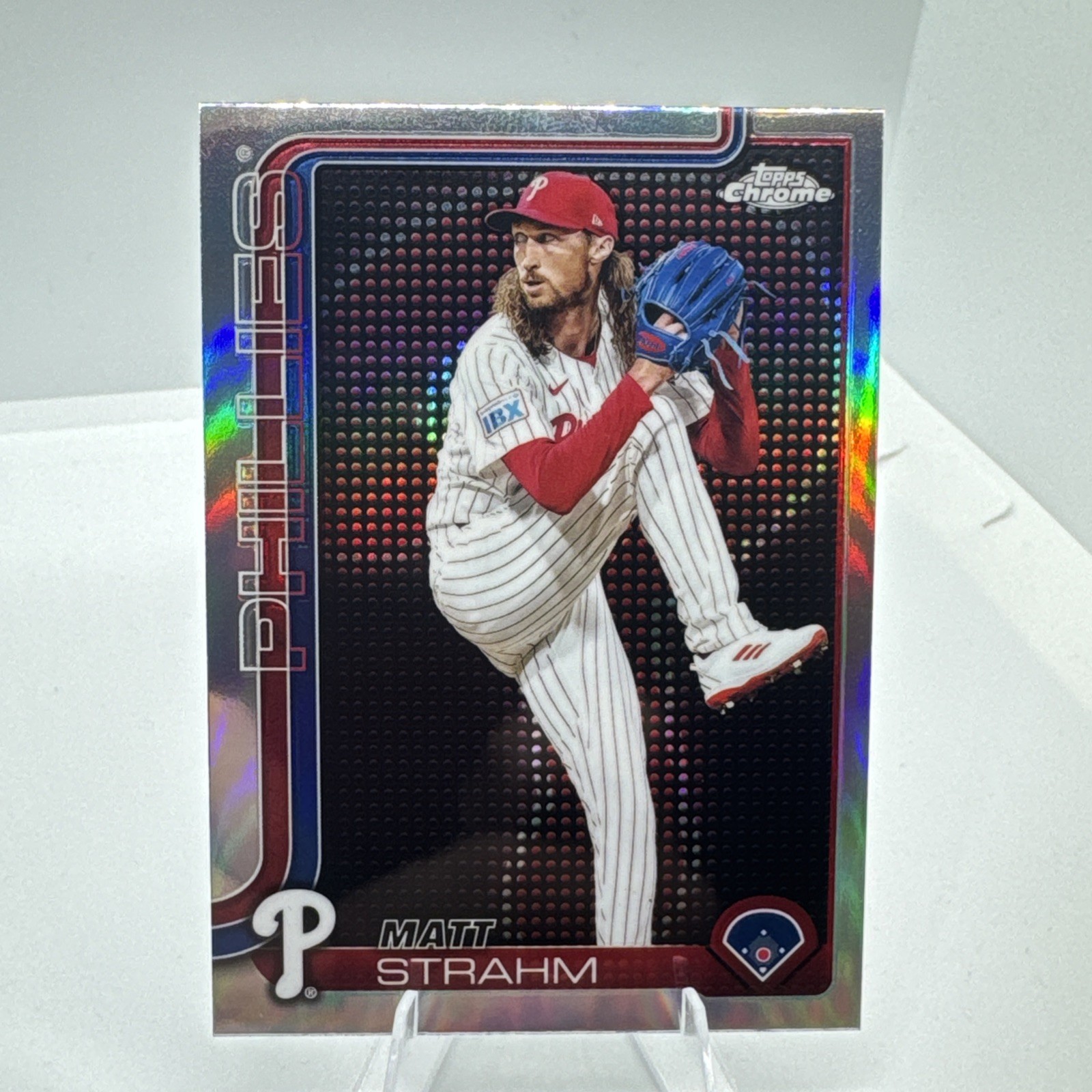 2025 Topps Chrome - Matt Strahm #178 Logo Lightboard Refractor SSP Phillies