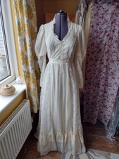 Gunne Sax Romantic Renaissance Bridal Wedding Dress Size 12. Ivory Lace Dress.