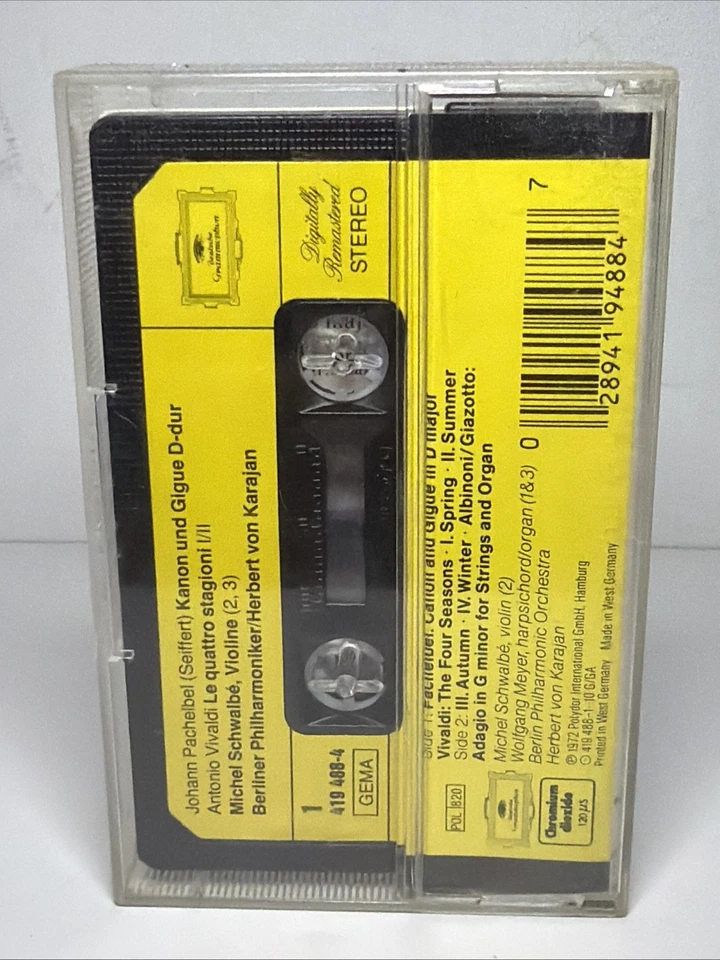 VIVALDI FOUR SEASONS ALBINONI ADAGIO PACHELBEL CLASSICAL CASSETTE TAPE ALBUM - Image 2 of 4