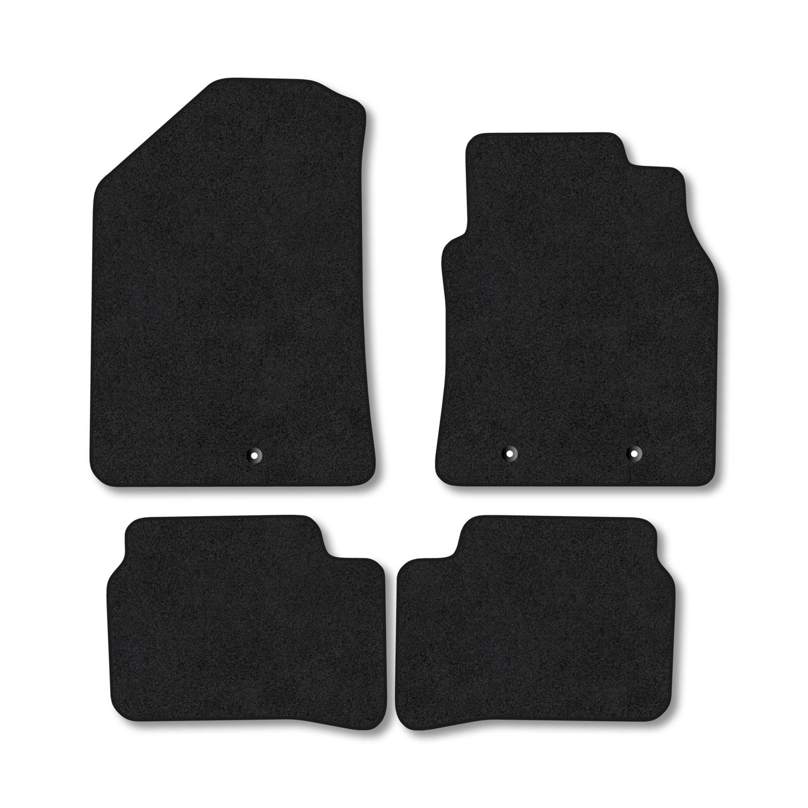 Hyundai i10 (2014-2020) Tailored Tufted Premium Carpet Car Mats Black Trim