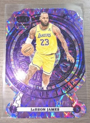 2023-24 Panini Crown Royale LeBron James Test of Time Purple Die-cut #12/25 SSP 