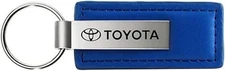 AU-TOMOTIVE GOLD, INC. Officially Licensed Blue Leather Key Fob for Toyota