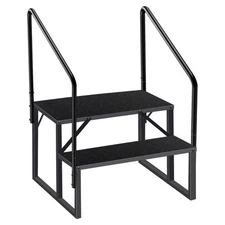 【New】2 Step Ladder w/Handrail,Swimming Pool Ladder Above Ground,660 lb Load Capa