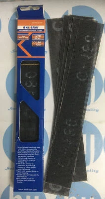 KROBHAN ABRASIVE PLUMBERS MINI CLEANING STRIPS.. 250mm x 38mm Pack Of 10 C-180grit *new*