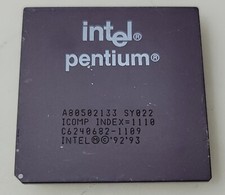 Vintage Rare Intel Pentium A80502133 SY022 Ceramic Processor Collection/Gold
