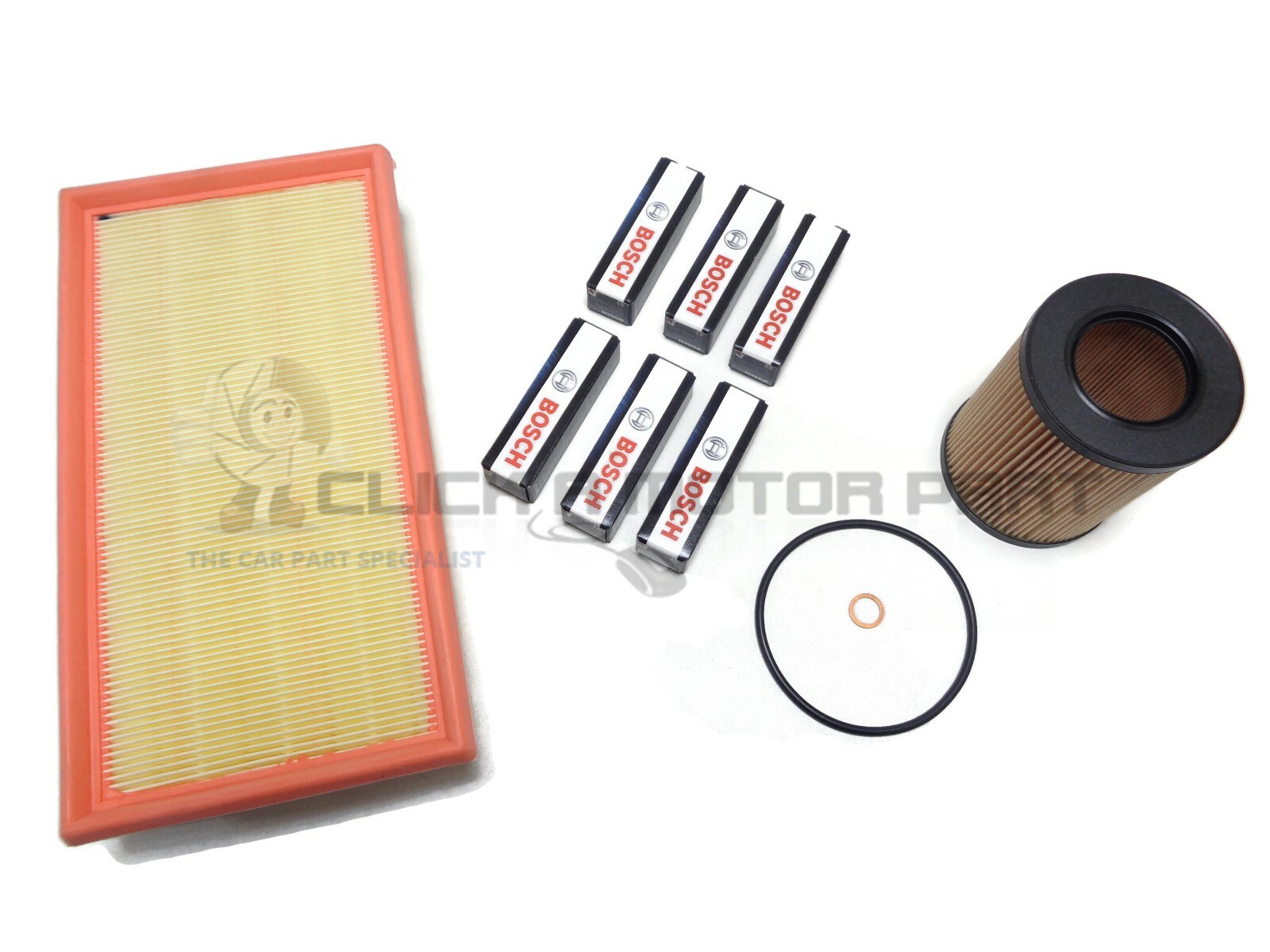 BMW X5 3.0i E53 OIL & AIR FILTER & 6 BOSCH SUPER4 SPARK PLUGS SERVICE