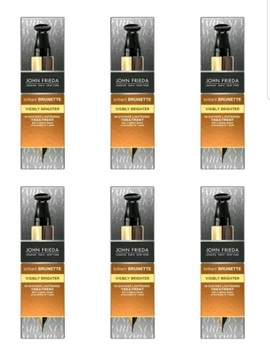 6x John Frieda Brilliant Brunette Express In-Shower Lightening Treatment 34ml - 第 1/8 張圖片