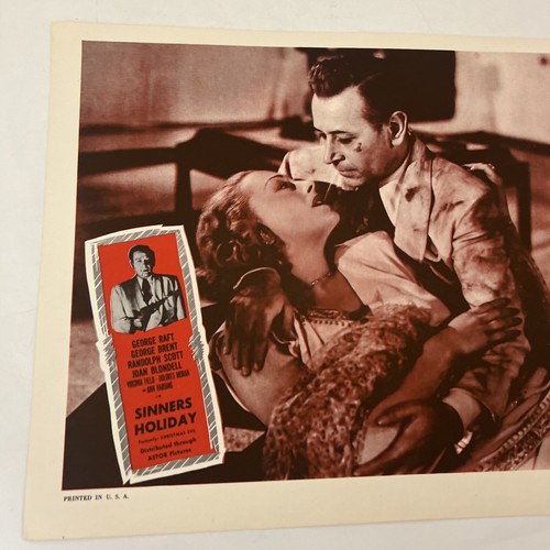 1947 SINNERS HOLIDAY (Christmas Eve) 11x14 Original -Lobby Card George Raft - Picture 2 of 6
