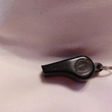 = ACNE MADE IN ENGLAND BLACK PLASTIC 1 1/4'' WHISTLE