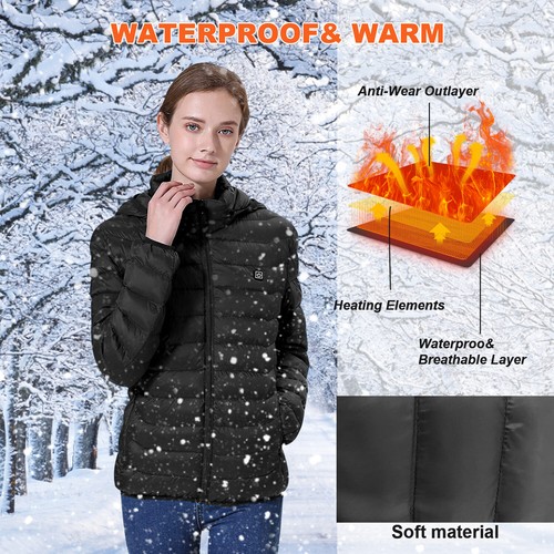 Heating Coat Heated Vest Warm Winter Electric USB Jacket Men Women Thermal Hot - Picture 21 of 71