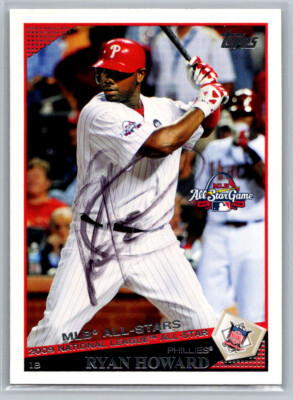 Ryan Howard 2009 Topps On Card Auto Signed #UH260 All Star Game