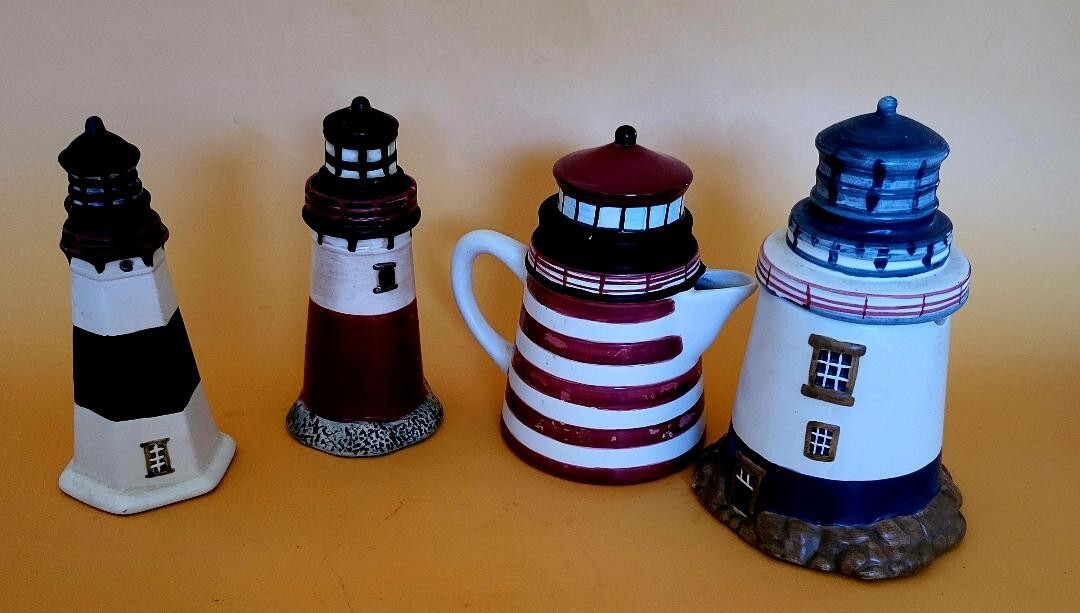 Sakura Lighthouse Themed Collection, Salt & Pepper, Sugar & Creamer, See Details
