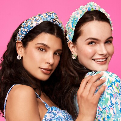 NEW LELE SADOUGHI LILLY PULITZER CRYSTAL KNOTTED HEADBAND  display picture 1