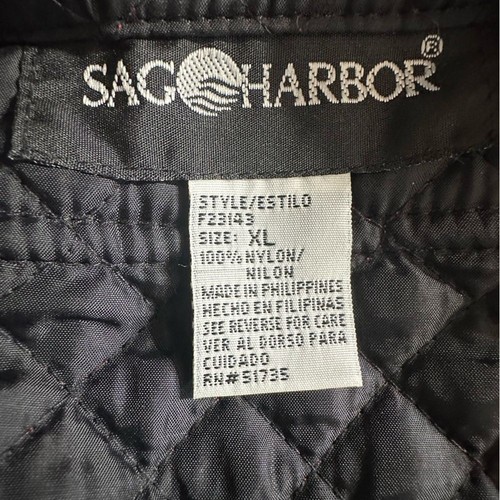 Giacca trapuntata reversibile Sag Harbor nera rossa tasche bottoni colletto taglia XL - Foto 4 di 6
