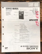 Sony SRF-60 Portable Radio / Receiver Service Manual Original 