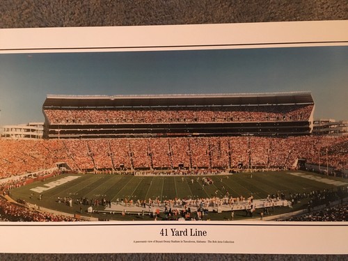 Alamama Crimson Tide Panoramic Poster Photo Rob Arra 41 Yard Line Bryant Denny - Picture 3 of 8