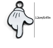 Lot cartoon mickey hand Metal Charm Pendant DIY earring necklace Jewelry Making