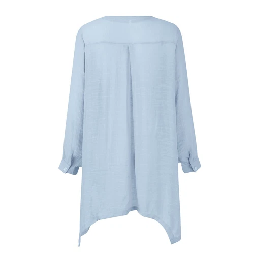 3/4 Length Sleeve Womens Tops Casual Loose Fit V-Neck T Shirts Solid Tunic Tops - Picture 4 of 16