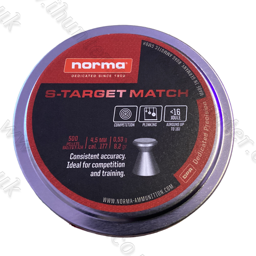Norma STarget Match .177/4.50mm airgun pellets (Qty500) Free P&P L748