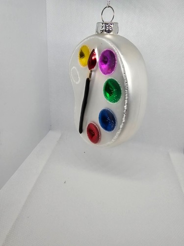 Wondershop Artist Paint Palette Ornament Glass - Picture 3 of 5