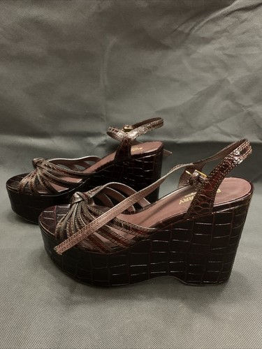 Woman's Burberry Wine Brown Strappy 