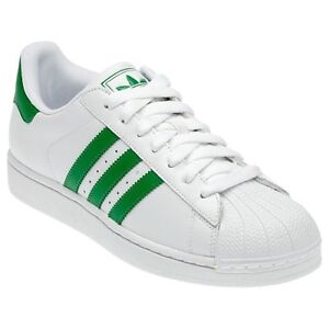 adidas white shoes with green