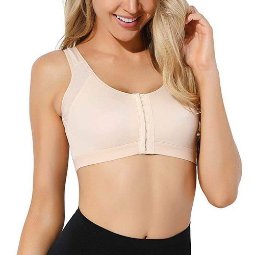Women Post Surgery Sport Bra Top Front Closure Brassiere Adjustable Strap Shaper - Picture 11 of 17