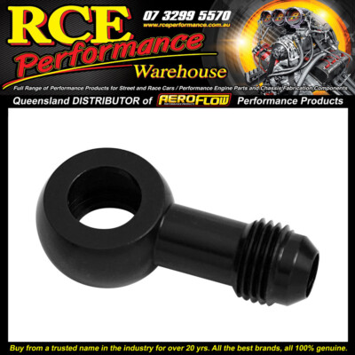 Aeroflow AF717-03BLK Alloy AN Banjo Fitting 8mm to -3AN - Black Finish ...