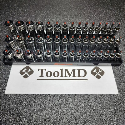 #ad Snap on Tools NEW BLACK 45pc 3 8quot; Drive Metric Shallow Semi Deep Master Set $1195.00