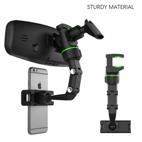 Rotation 360° Adjustable Phone Holder Car Rearview Mirror Mount Multifunction US - Zdjęcie 3 z 13