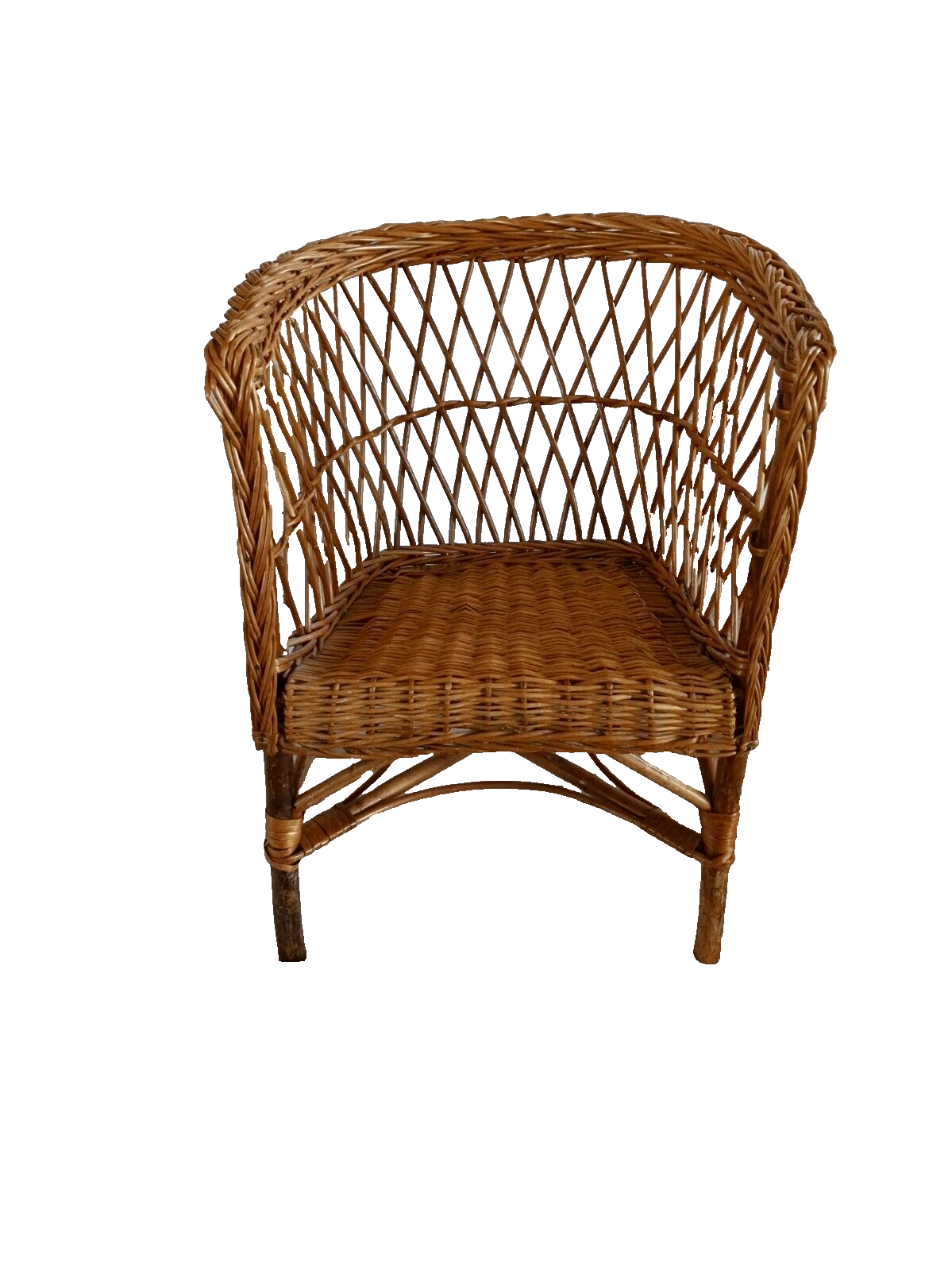 Vintage Children's Dolls Teddies Wicker & Cane Chair eBay