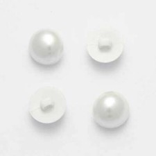 10 x Pearl Buttons Half Ball Shank Back 6 sizes