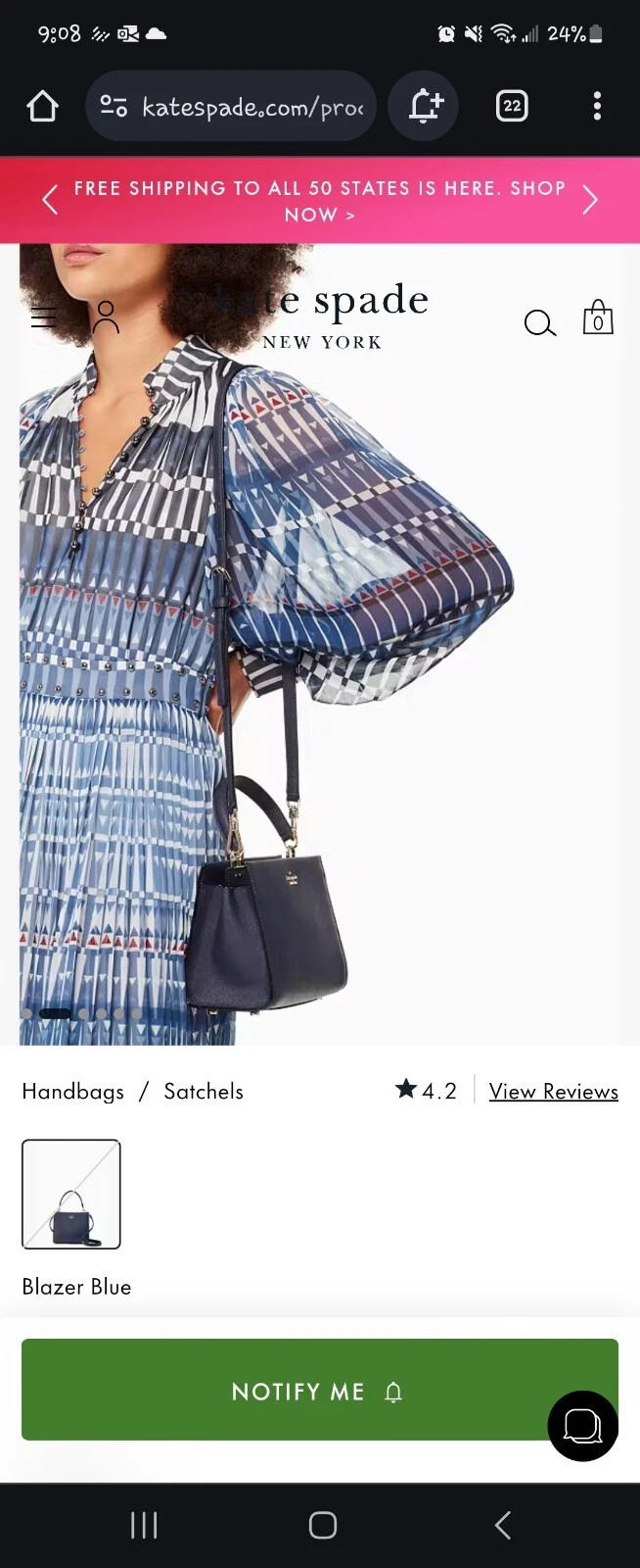 Kate Spade Cameron Street Sarah piccola borsa a tracolla nera in pelle saffiano