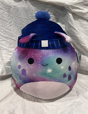 RARE  Squishmallows 16'' Daxxon the Galaxy Alien With Winter Hat New With Tags