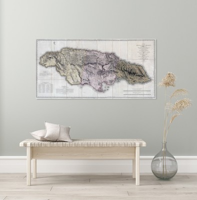 1804 Map of Jamaica Caribbean Geography Jamaican History Decor Poster Print