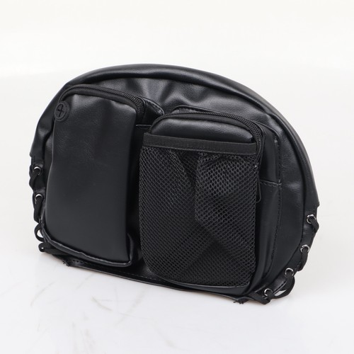 Black Driver Rider Backrest Organizer Bag Pocket For Harley Touring Street Glide - Picture 3 of 16