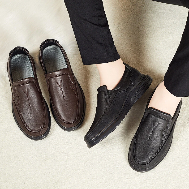 Faux leather slip on shoes clearance