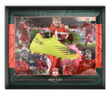 Harvey Elliott Signed Football Boot Liverpool PROOF AFTAL COA