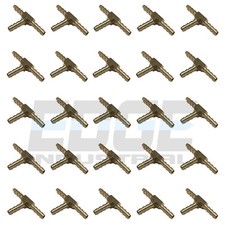 25 PACK 1/8 HOSE BARB TEE Brass Pipe 3 WAY T Fitting Thread Gas Fuel Water