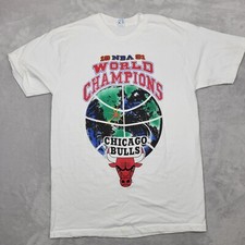 Chicago Bulls Shirt Men Large Vintage Single Stitch USA Made World Champion 1991