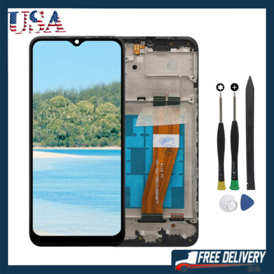LCD Touch Screen Assembly + Frame Tool For Samsung Galaxy A03S A037F A037M 6.5''