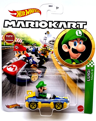 Mattel Hot Wheels cars Super Mario Kart  Auto Luigi Mach 8