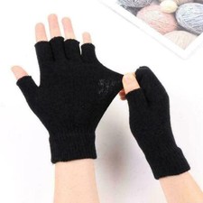 Half-finger Gloves Woolen Outdoor Cycling Students Warm Keep Prof S7X7 E G4U9