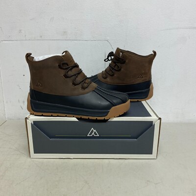 Alpine Design Men's Gavin Duck Pull-On smooth leather Brown Boots AD22MCW004-GRY