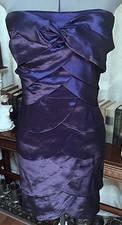 Blue Purple Strapless Gown Dress 