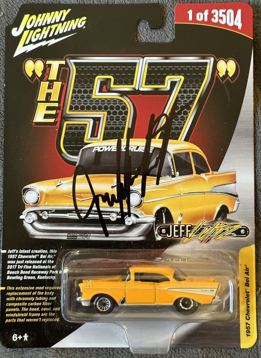 Street Outlaws Rare 1 of 3504 Autographed Jeff Lutz 57 Chevy