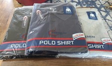 Premium Wear Men's Long Sleeve Polo Shirts  Stain Guard Set of 3 Gray/Navy/Black