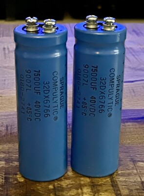 Sprague Elektrolytkondensator 7500 µF 40V DC 32D x 6766 - 85*C waren nie verbaut