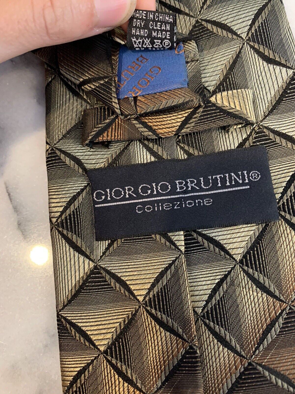 Giorgio Brutini 100% Silk Handmade Geometric Broc… - image 5